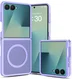 Samsung Galaxy Z Flip 8 Hybrid Hoesje met MagSafe Back Cover Matte Paars