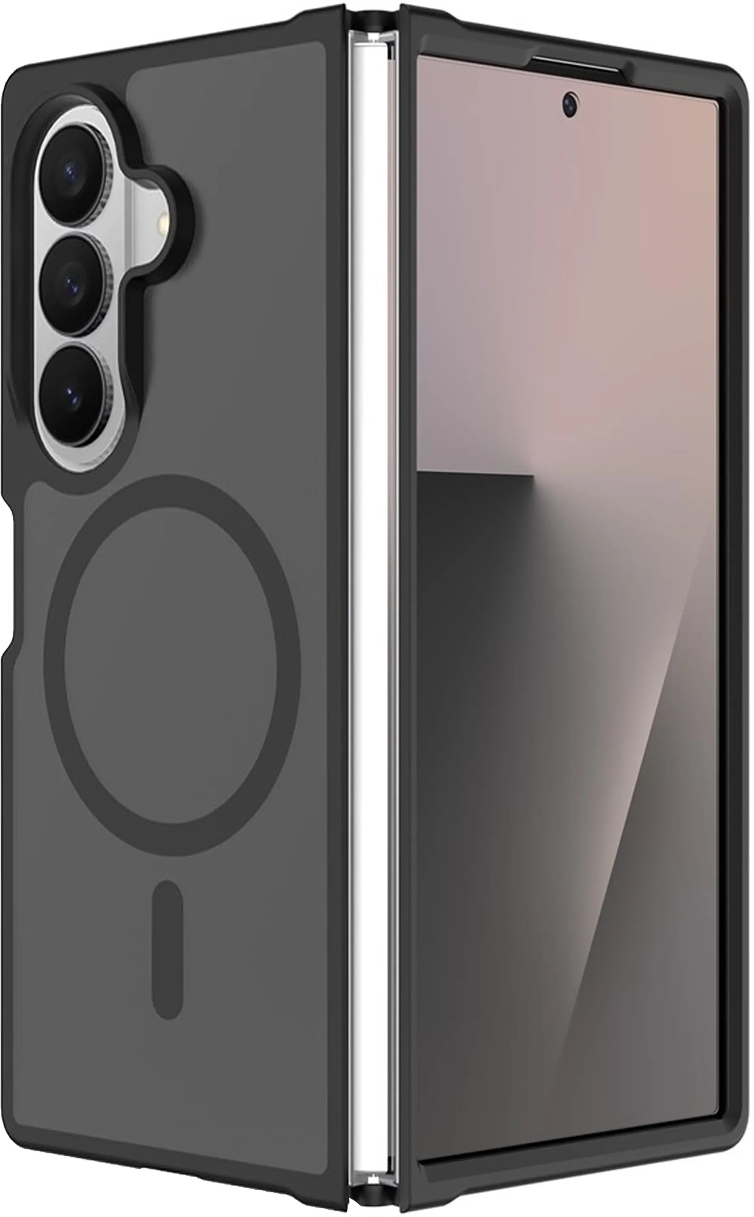 Samsung Galaxy Z Fold 8 Ultra Hybrid Hoesje met MagSafe Back Cover Matte Zwart afbeelding 1