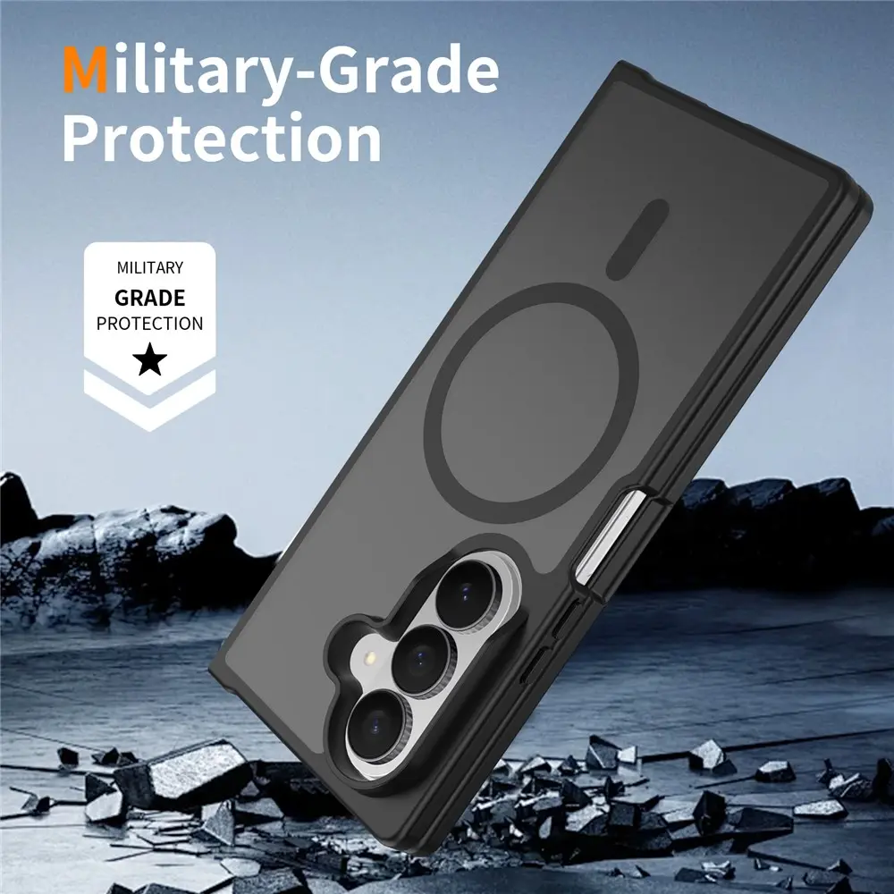 Samsung Galaxy Z Fold 8 Ultra Hybrid Hoesje met MagSafe Back Cover Matte Zwart afbeelding 9