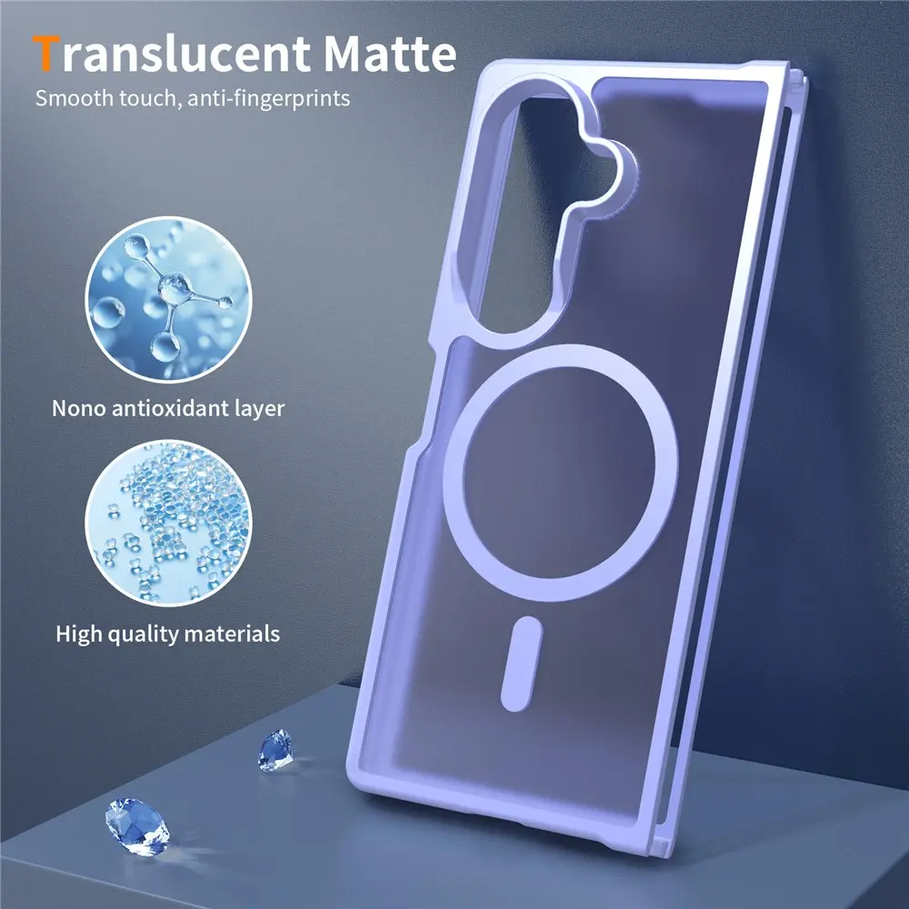 Samsung Galaxy Z Fold 8 Ultra Hybrid Hoesje met MagSafe Back Cover Matte Paars afbeelding 6