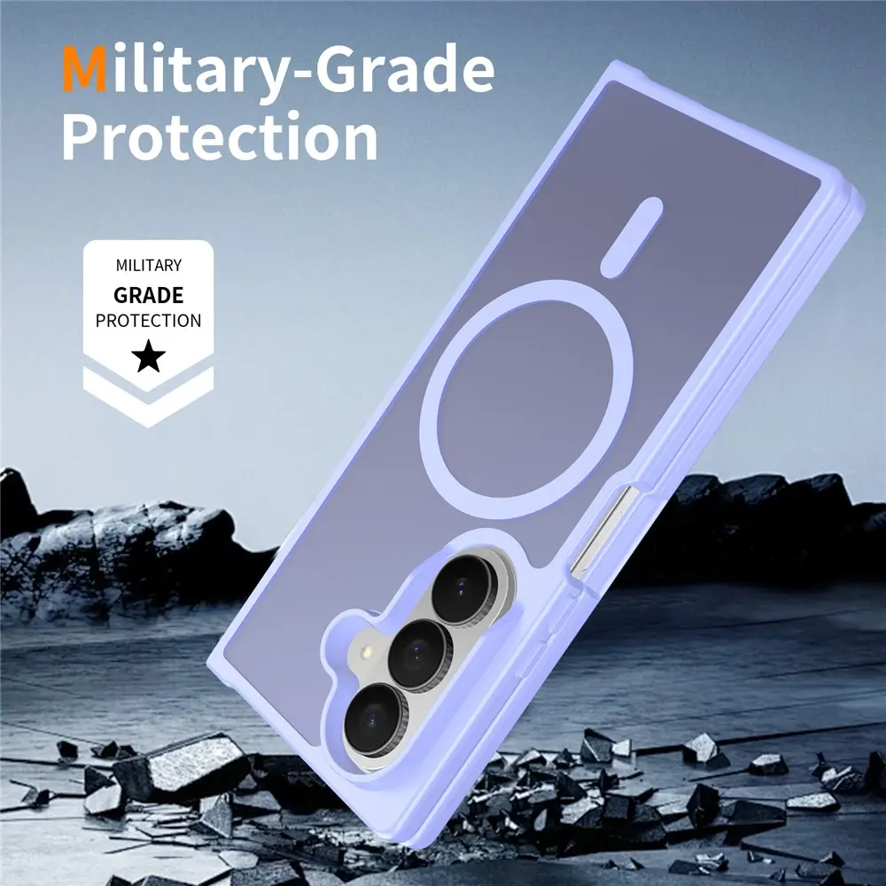 Samsung Galaxy Z Fold 8 Ultra Hybrid Hoesje met MagSafe Back Cover Matte Paars afbeelding 9