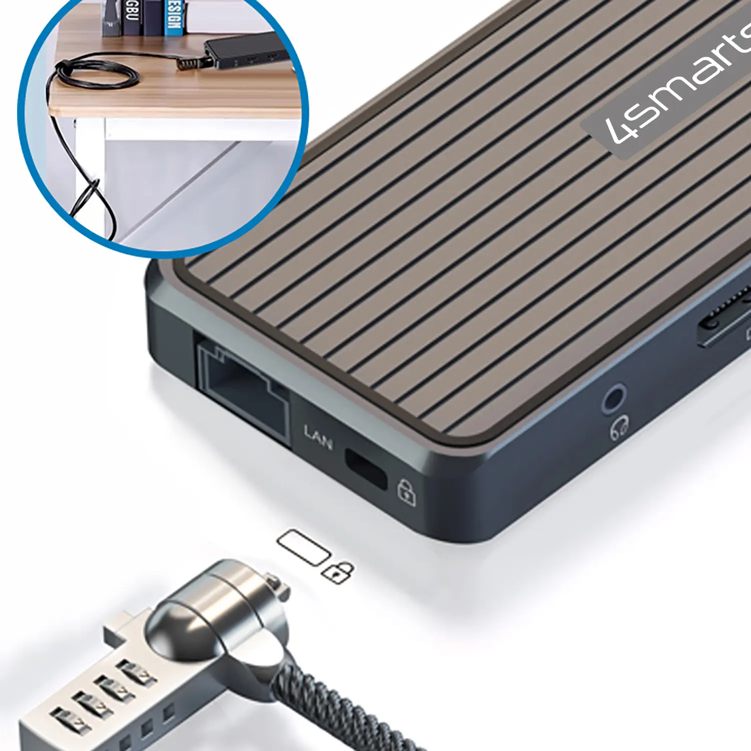4smarts SmartDock USB-C Docking Station 11-in-1 Laptop Hub grijs afbeelding 4