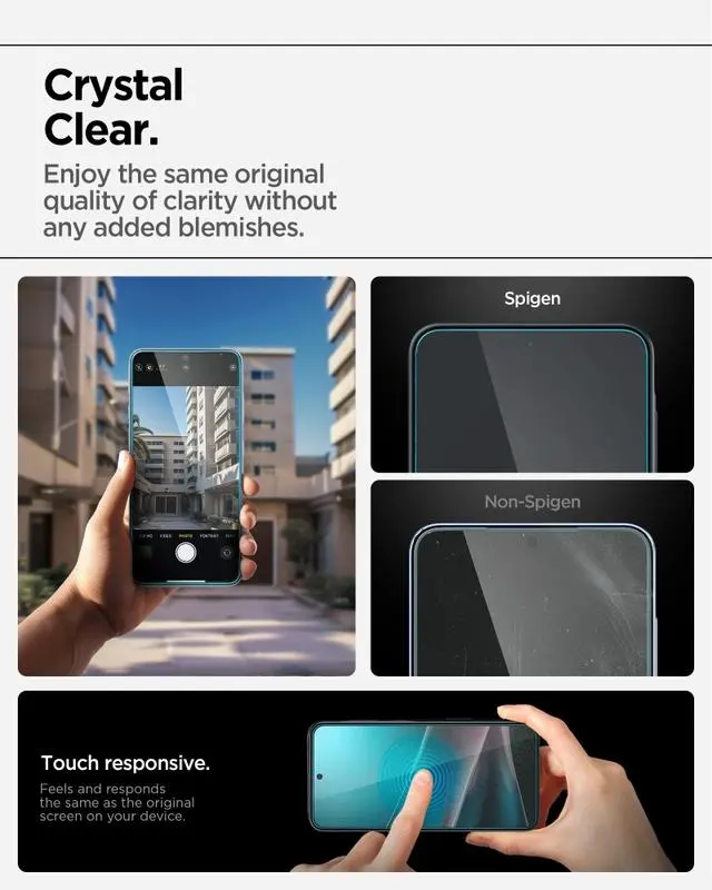 Spigen EZ Fit GLAS.tR Samsung A37 / A36 Screen Protector Transparant (1-Pack) afbeelding 3