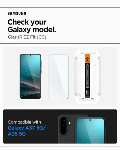 Spigen EZ Fit GLAS.tR Samsung A37 / A36 Screen Protector Transparant (1-Pack) afbeelding 2