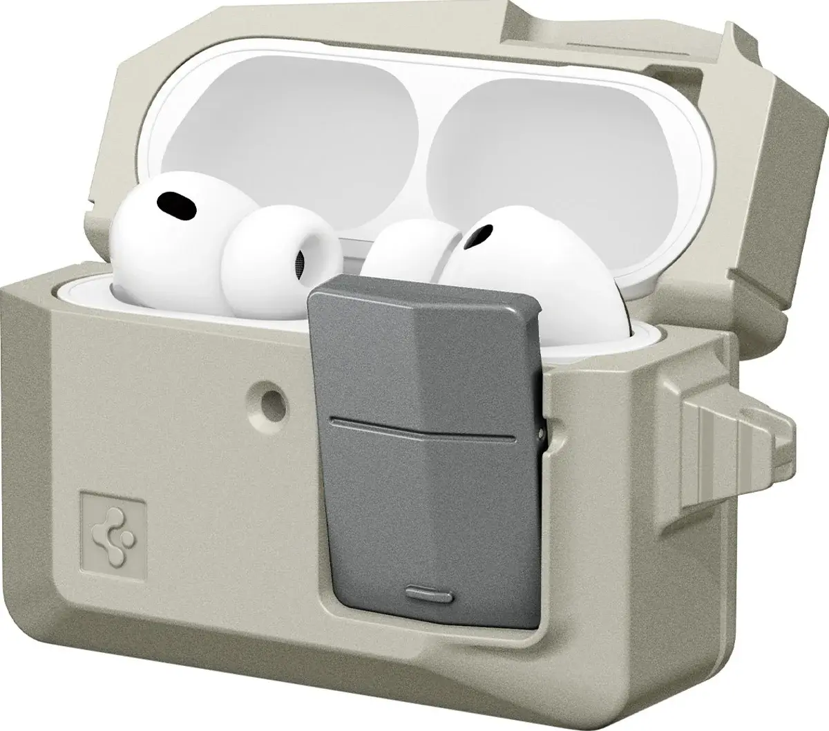 Spigen Classic LS AirPods Pro 3 (2025) Hoesje Schokbestendig met Koord Beige afbeelding 14