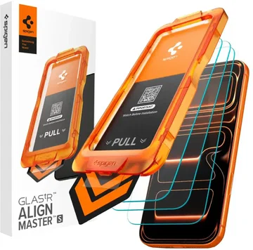Spigen AlignMaster iPhone 17 Pro Max Screen Protector Tempered Glass (3-Pack)