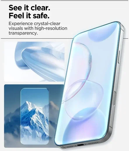 Spigen AlignMaster iPhone 17 Pro Max Screen Protector Tempered Glass (3-Pack) afbeelding 3