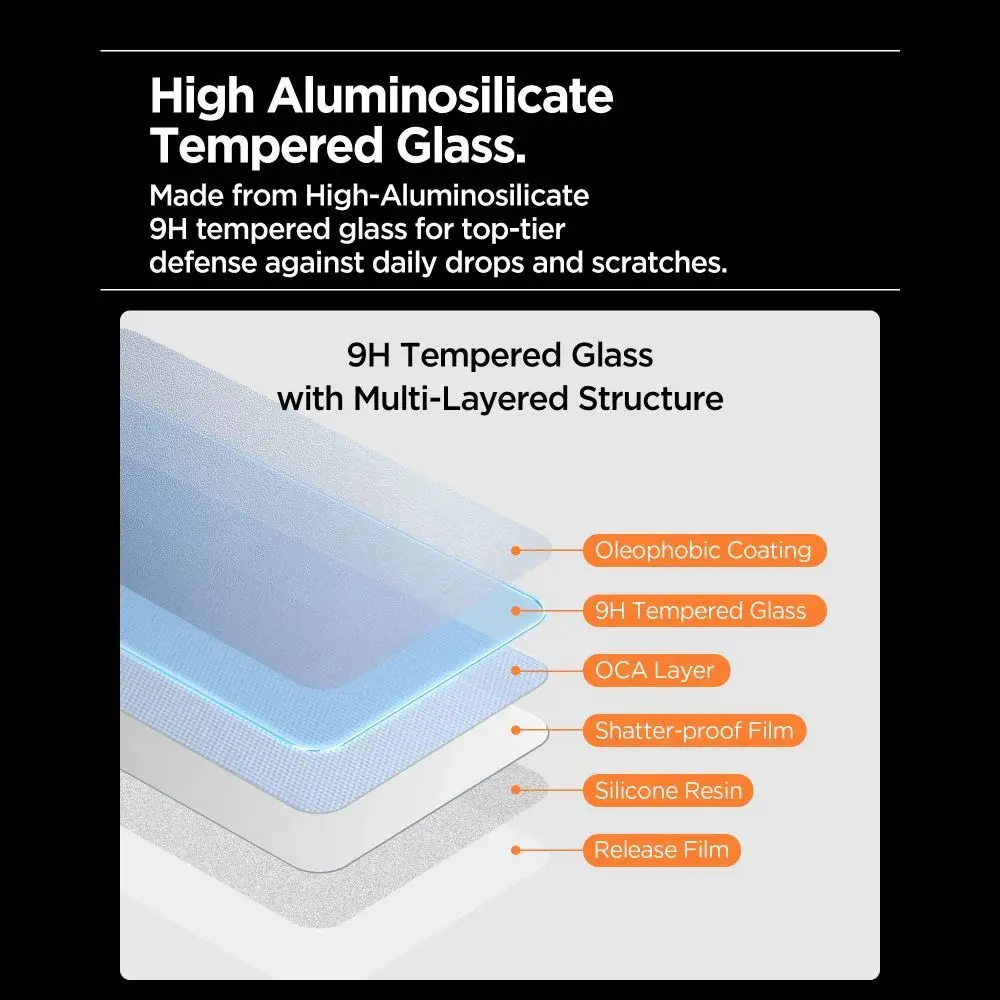 Spigen AlignMaster iPhone 17 Pro Max Screen Protector Tempered Glass (3-Pack) afbeelding 5