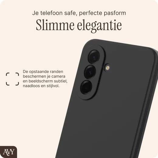 AVY Samsung Galaxy A37 Hoesje Liquid Silicone met MagSafe Zwart afbeelding 8