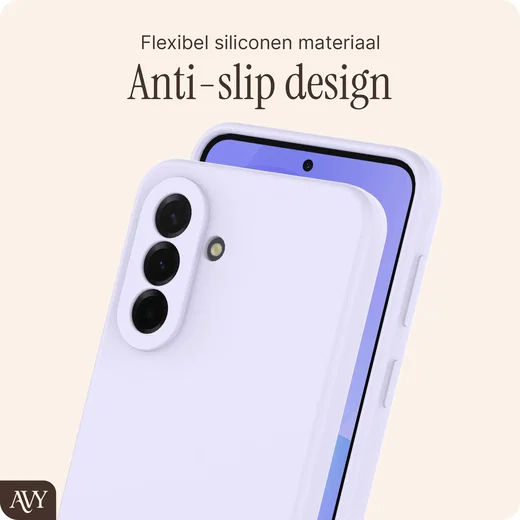 AVY Samsung Galaxy A37 Hoesje Liquid Silicone met MagSafe Paars afbeelding 6