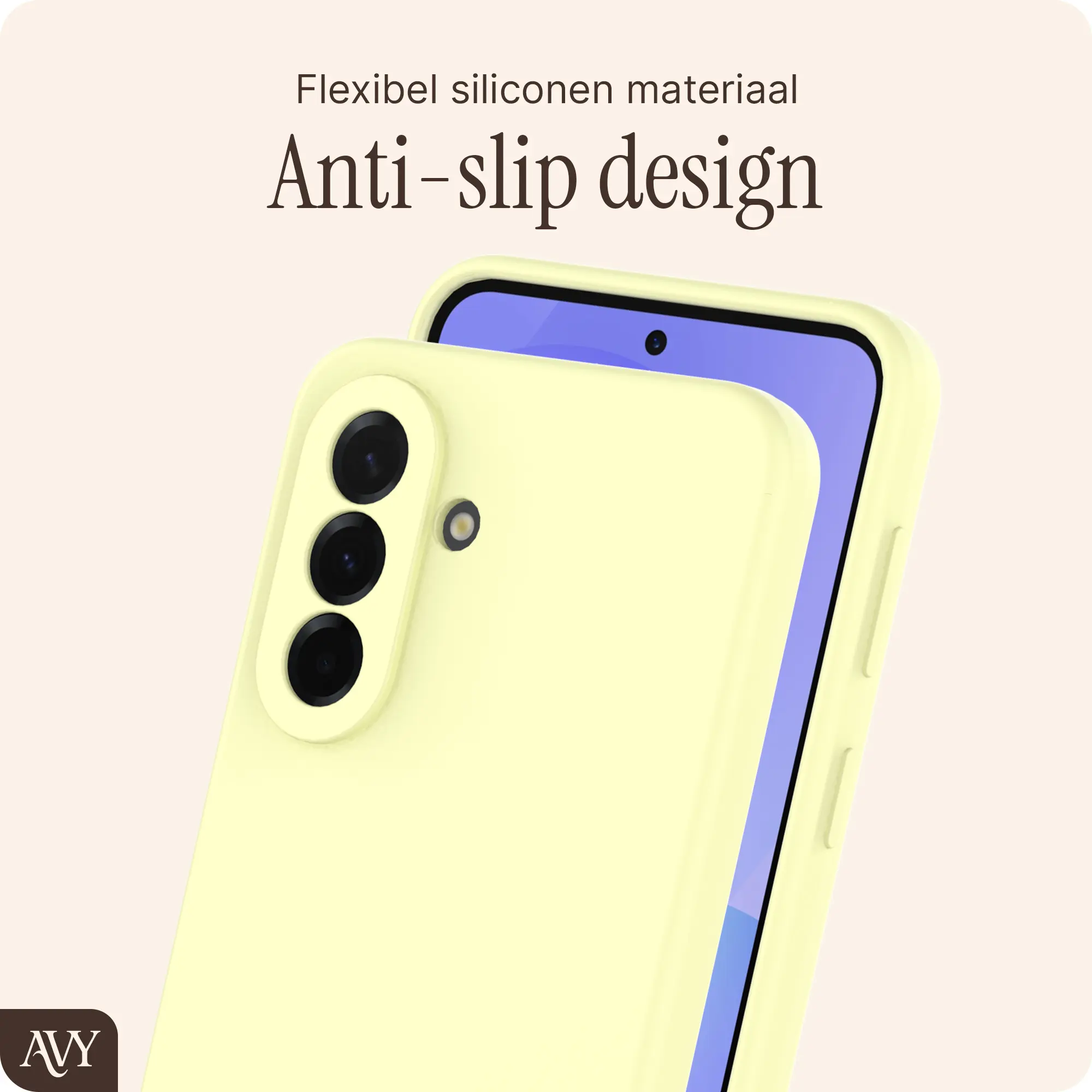 AVY Samsung Galaxy A37 Hoesje Liquid Silicone met MagSafe Butter Yellow afbeelding 6