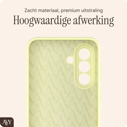 AVY Samsung Galaxy A37 Hoesje Liquid Silicone met MagSafe Butter Yellow afbeelding 9