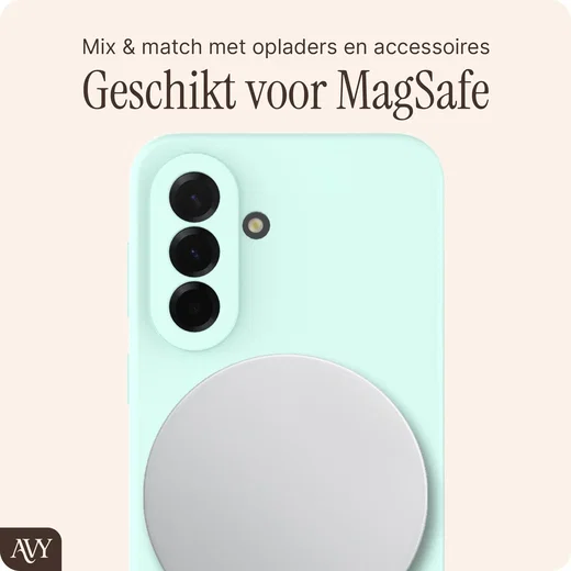 AVY Samsung Galaxy A37 Hoesje Liquid Silicone met MagSafe Matcha afbeelding 7