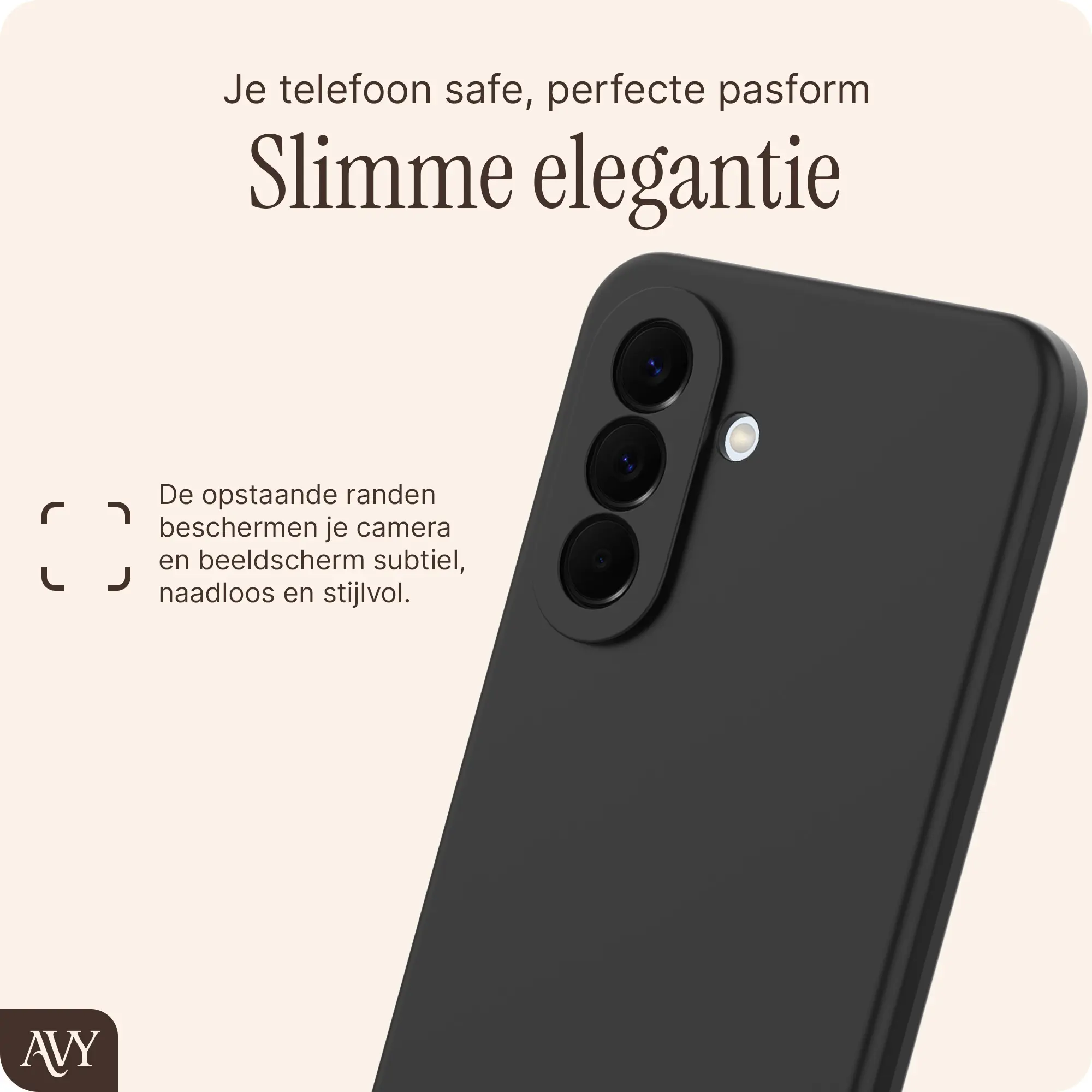 AVY Samsung Galaxy A57 Hoesje Liquid Silicone met MagSafe Zwart afbeelding 8