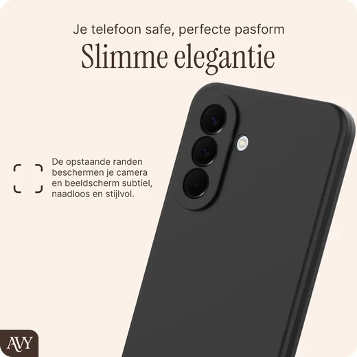 AVY Samsung Galaxy A57 Hoesje Liquid Silicone met MagSafe Zwart afbeelding 8