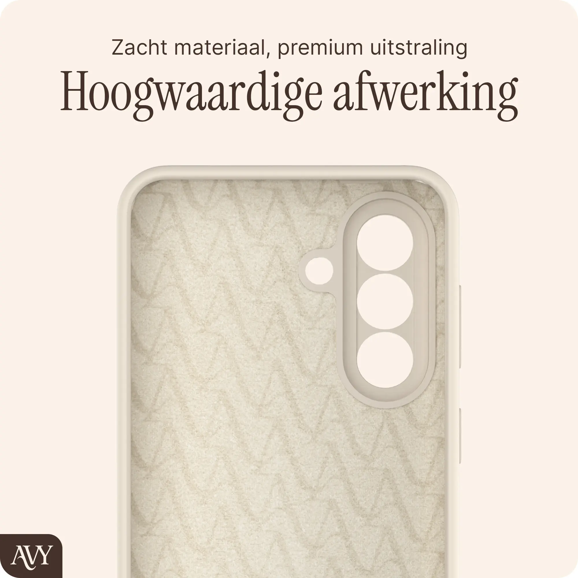 AVY Samsung Galaxy A57 Hoesje Liquid Silicone met MagSafe Beige afbeelding 9