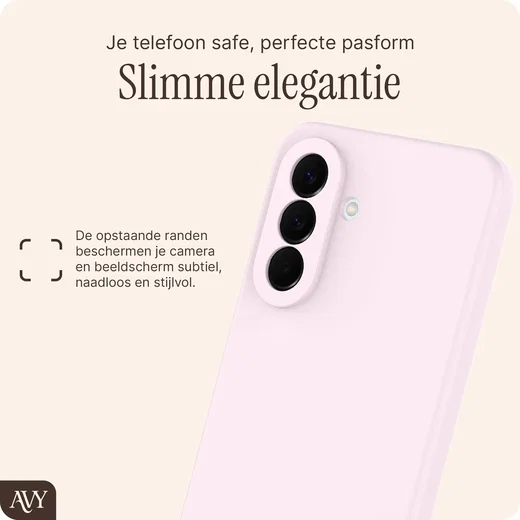 AVY Samsung Galaxy A57 Hoesje Liquid Silicone met MagSafe Roze afbeelding 8