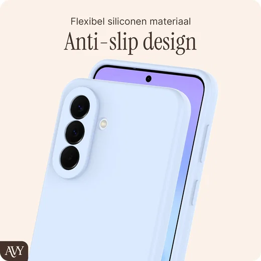 AVY Samsung Galaxy A57 Hoesje Liquid Silicone met MagSafe Blauw afbeelding 6