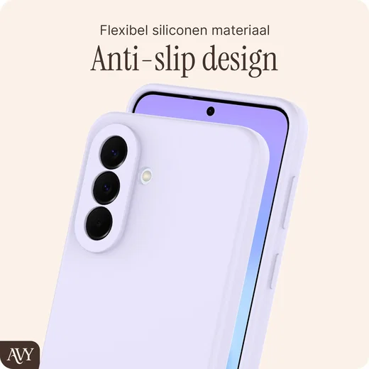 AVY Samsung Galaxy A57 Hoesje Liquid Silicone met MagSafe Paars afbeelding 6