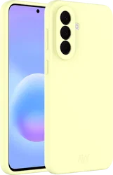 AVY Samsung Galaxy A57 Hoesje Liquid Silicone met MagSafe Butter Yellow afbeelding