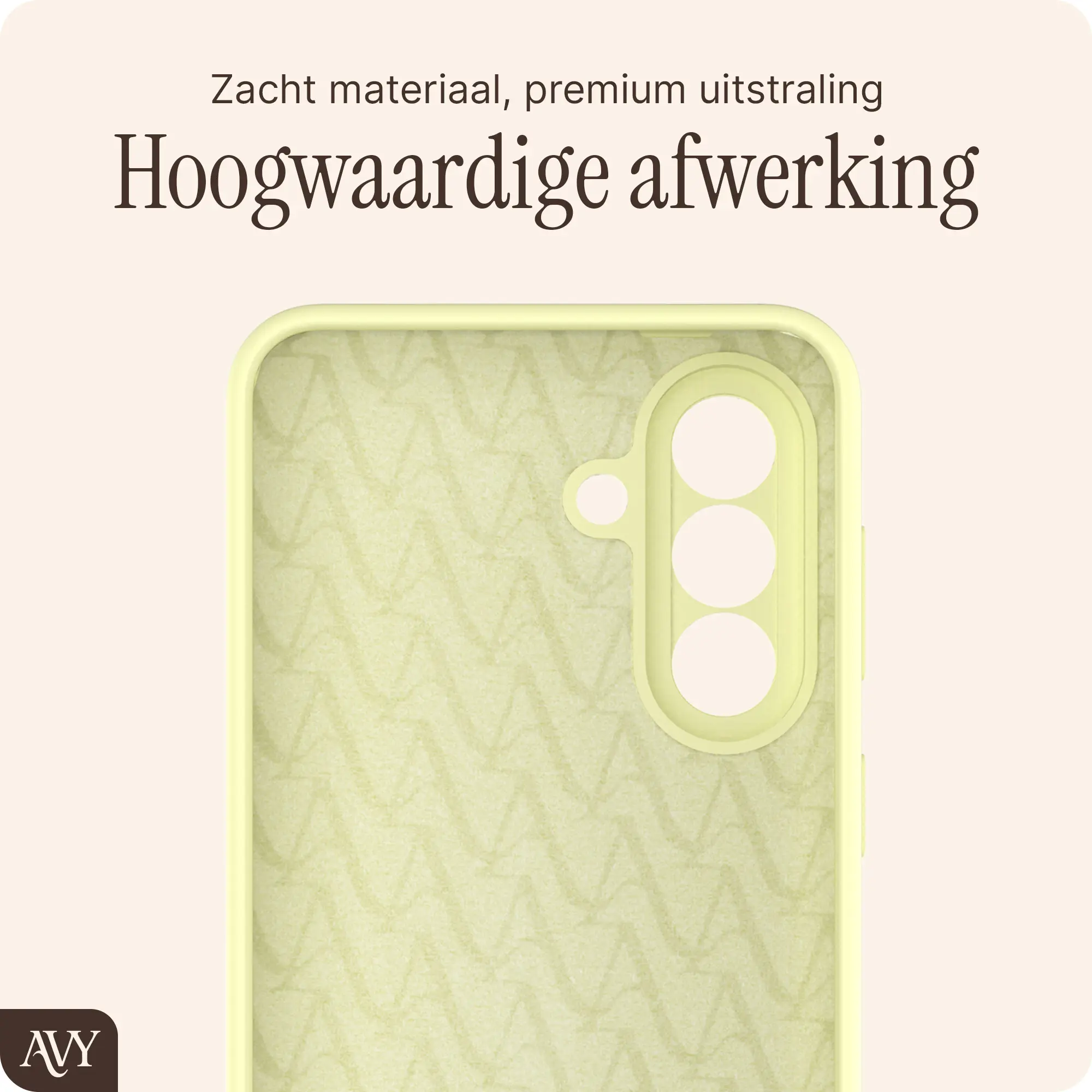 AVY Samsung Galaxy A57 Hoesje Liquid Silicone met MagSafe Butter Yellow afbeelding 9