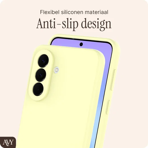 AVY Samsung Galaxy A57 Hoesje Liquid Silicone met MagSafe Butter Yellow afbeelding 6