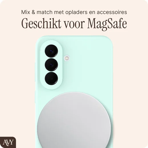 AVY Samsung Galaxy A57 Hoesje Liquid Silicone met MagSafe Matcha afbeelding 7