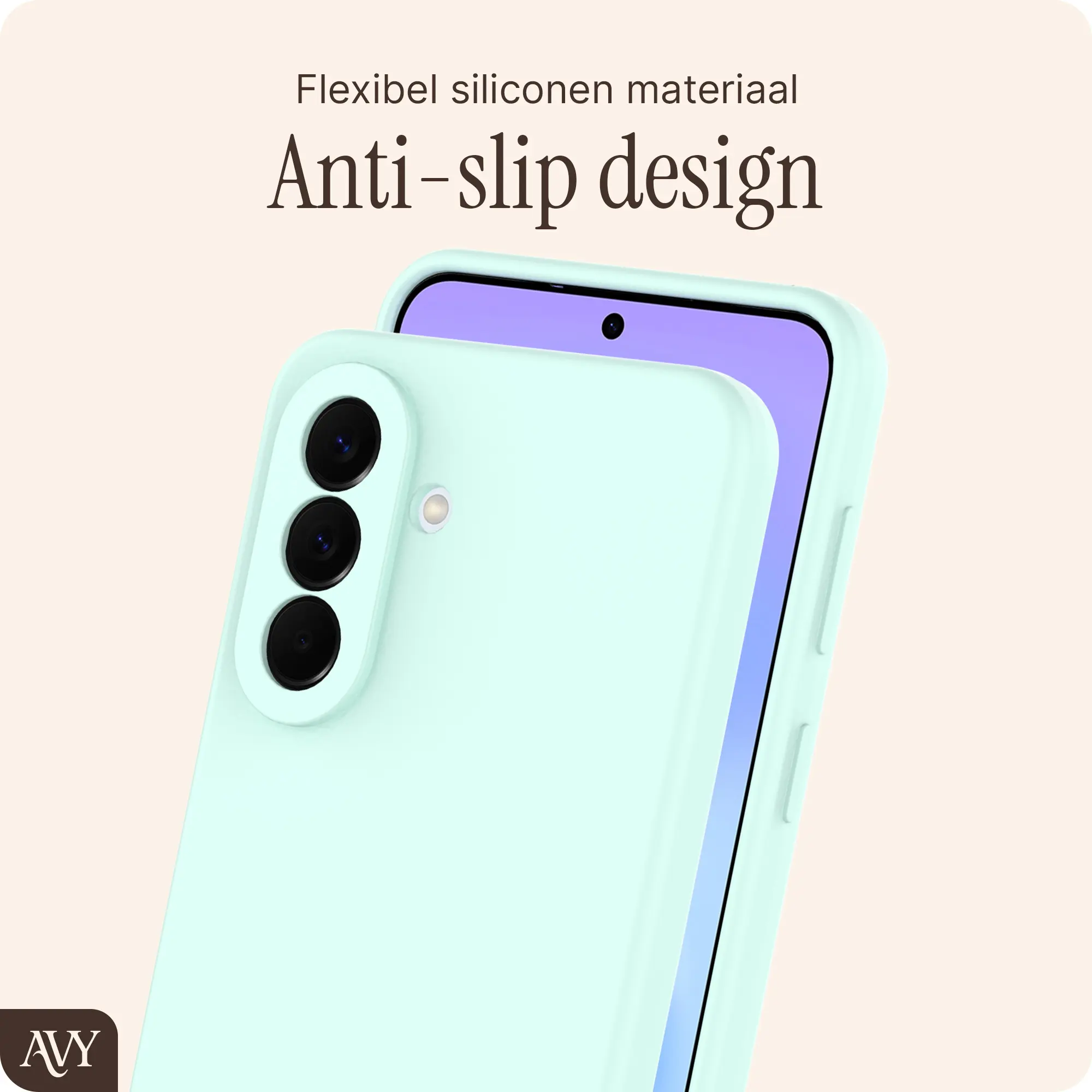 AVY Samsung Galaxy A57 Hoesje Liquid Silicone met MagSafe Matcha afbeelding 6