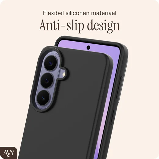 AVY Samsung Galaxy S26 Hoesje Liquid Silicone met MagSafe Zwart afbeelding 7