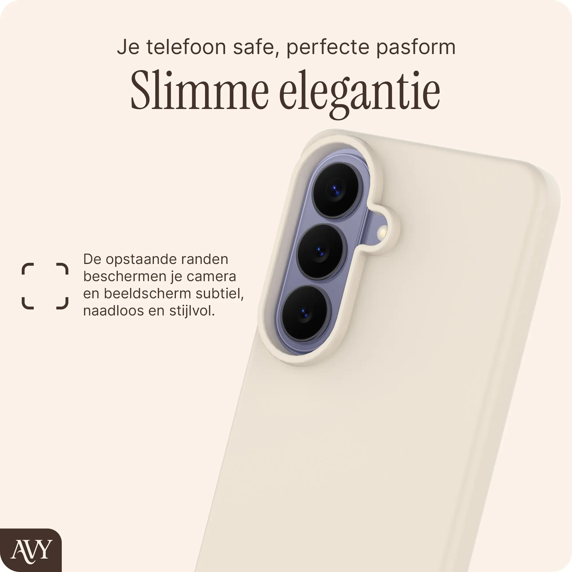 AVY Samsung Galaxy S26 Hoesje Liquid Silicone met MagSafe Beige afbeelding 9