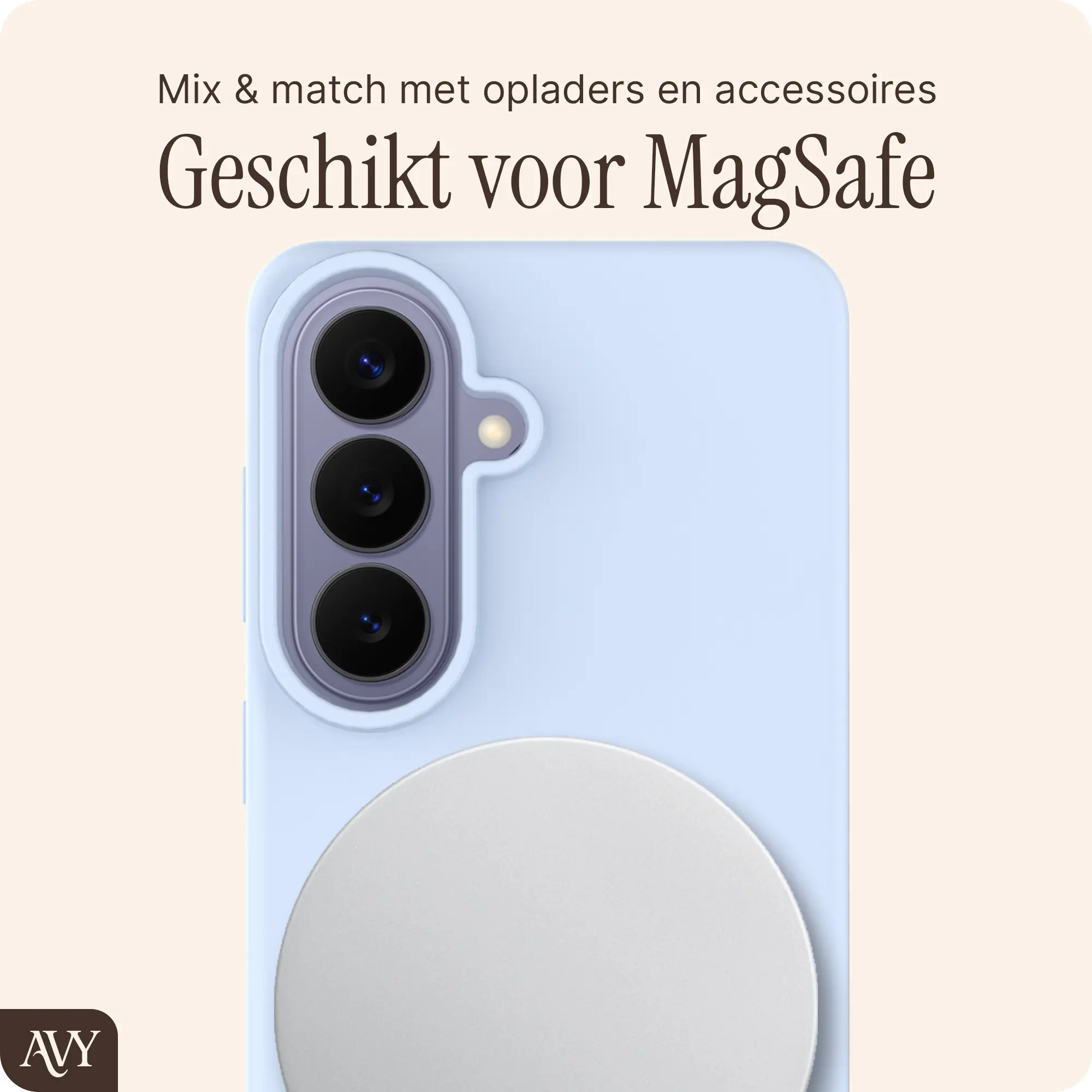 AVY Samsung Galaxy S26 Hoesje Liquid Silicone met MagSafe Blauw afbeelding 8