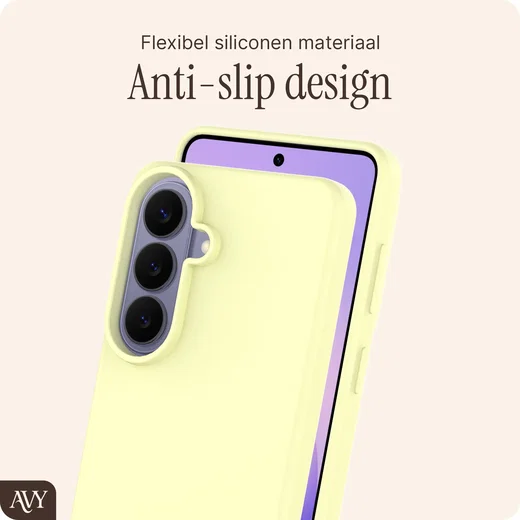 AVY Samsung Galaxy S26 Hoesje Liquid Silicone met MagSafe Butter Yellow afbeelding 7