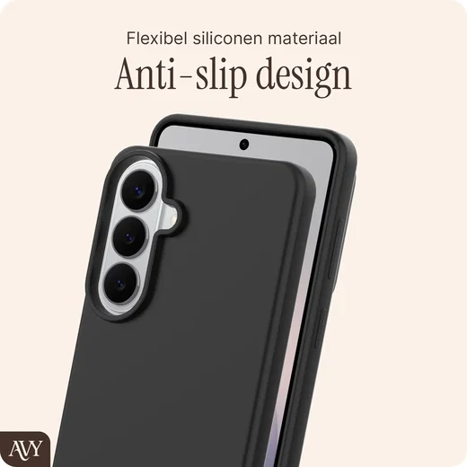 AVY Samsung Galaxy S26 Plus Hoesje Liquid Silicone met MagSafe Zwart afbeelding 8