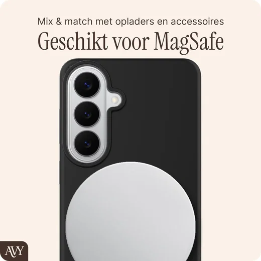 AVY Samsung Galaxy S26 Plus Hoesje Liquid Silicone met MagSafe Zwart afbeelding 7
