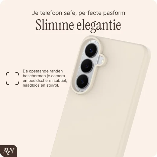 AVY Samsung Galaxy S26 Plus Hoesje Liquid Silicone met MagSafe Beige afbeelding 9