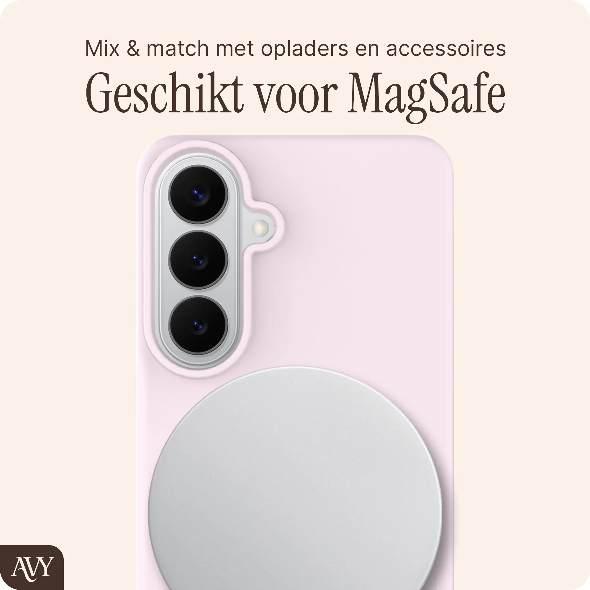 AVY Samsung Galaxy S26 Plus Hoesje Liquid Silicone met MagSafe Roze afbeelding 8