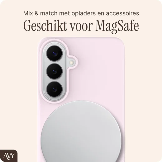 AVY Samsung Galaxy S26 Plus Hoesje Liquid Silicone met MagSafe Roze afbeelding 8