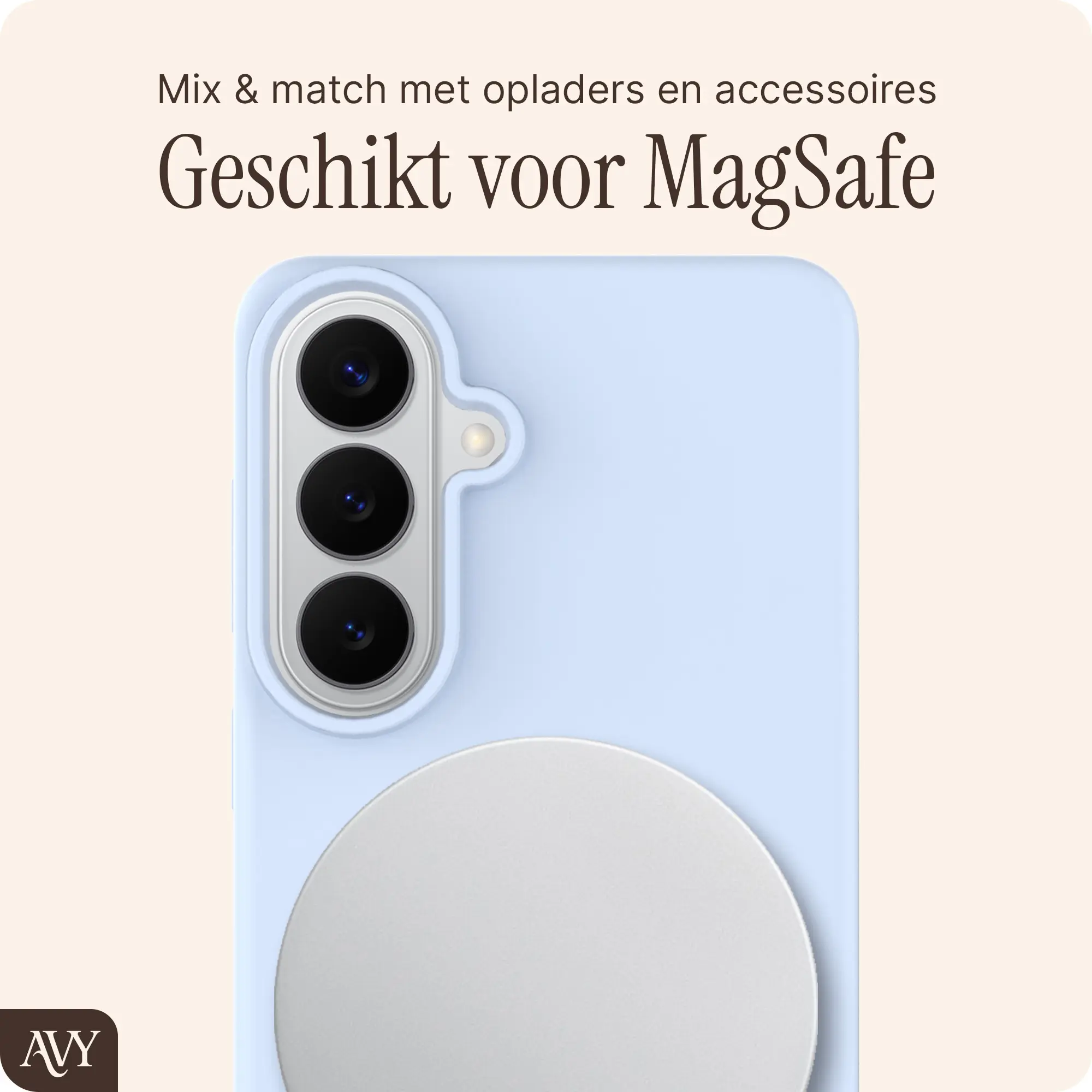 AVY Samsung Galaxy S26 Plus Hoesje Liquid Silicone met MagSafe Blauw afbeelding 8
