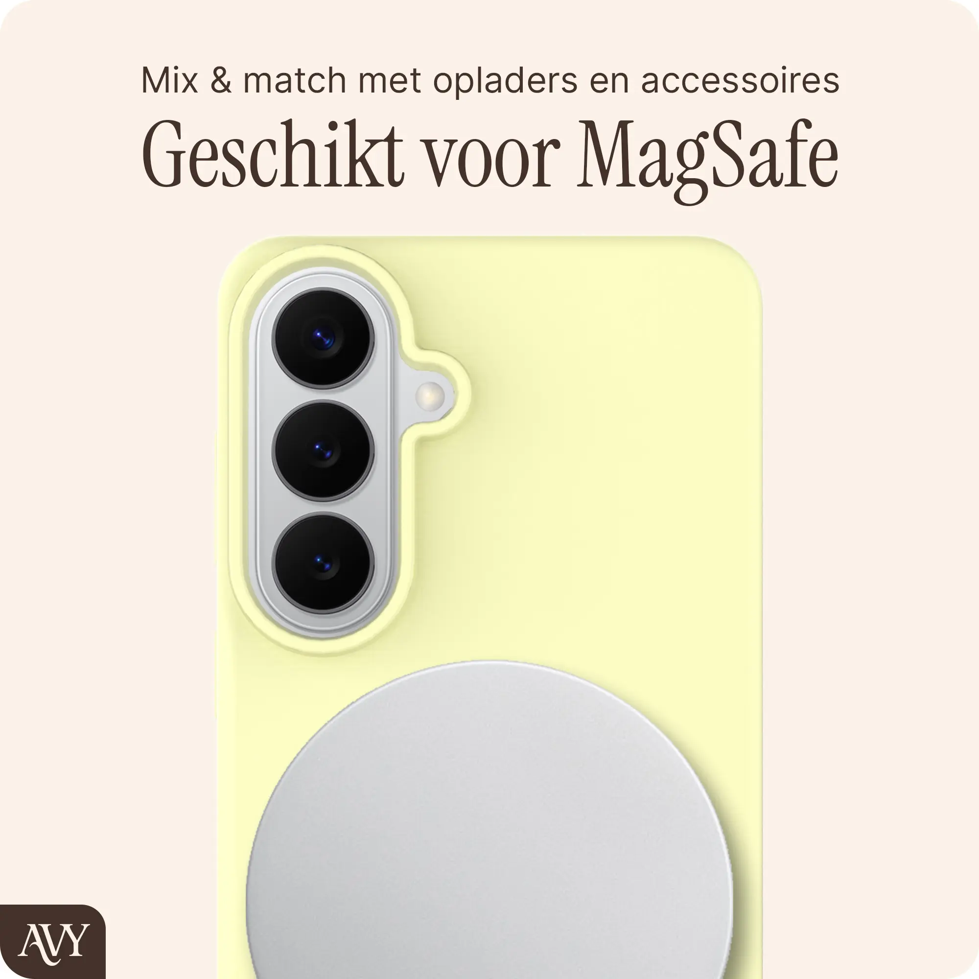 AVY Samsung Galaxy S26 Plus Hoesje Liquid Silicone met MagSafe Butter Yellow afbeelding 8