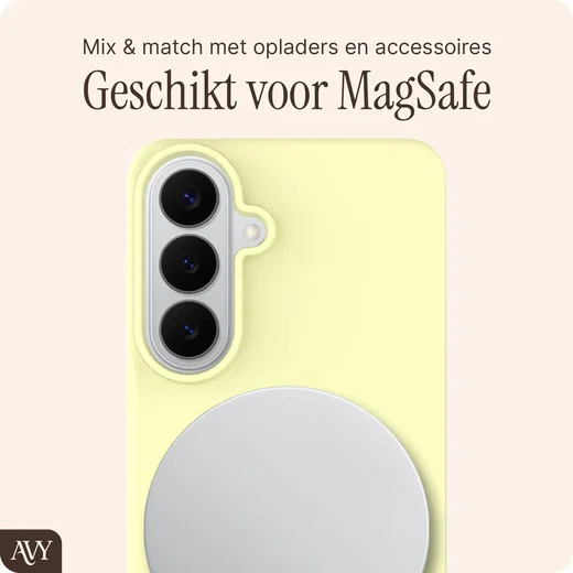 AVY Samsung Galaxy S26 Plus Hoesje Liquid Silicone met MagSafe Butter Yellow afbeelding 8