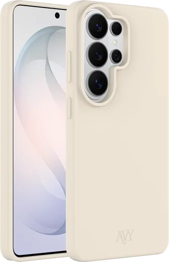 AVY Samsung Galaxy S26 Ultra Hoesje Liquid Silicone met MagSafe Beige afbeelding 11