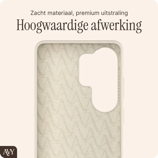 AVY Samsung Galaxy S26 Ultra Hoesje Liquid Silicone met MagSafe Beige afbeelding 10