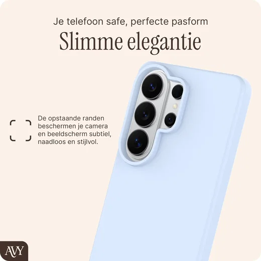 AVY Samsung Galaxy S26 Ultra Hoesje Liquid Silicone met MagSafe Blauw afbeelding 9