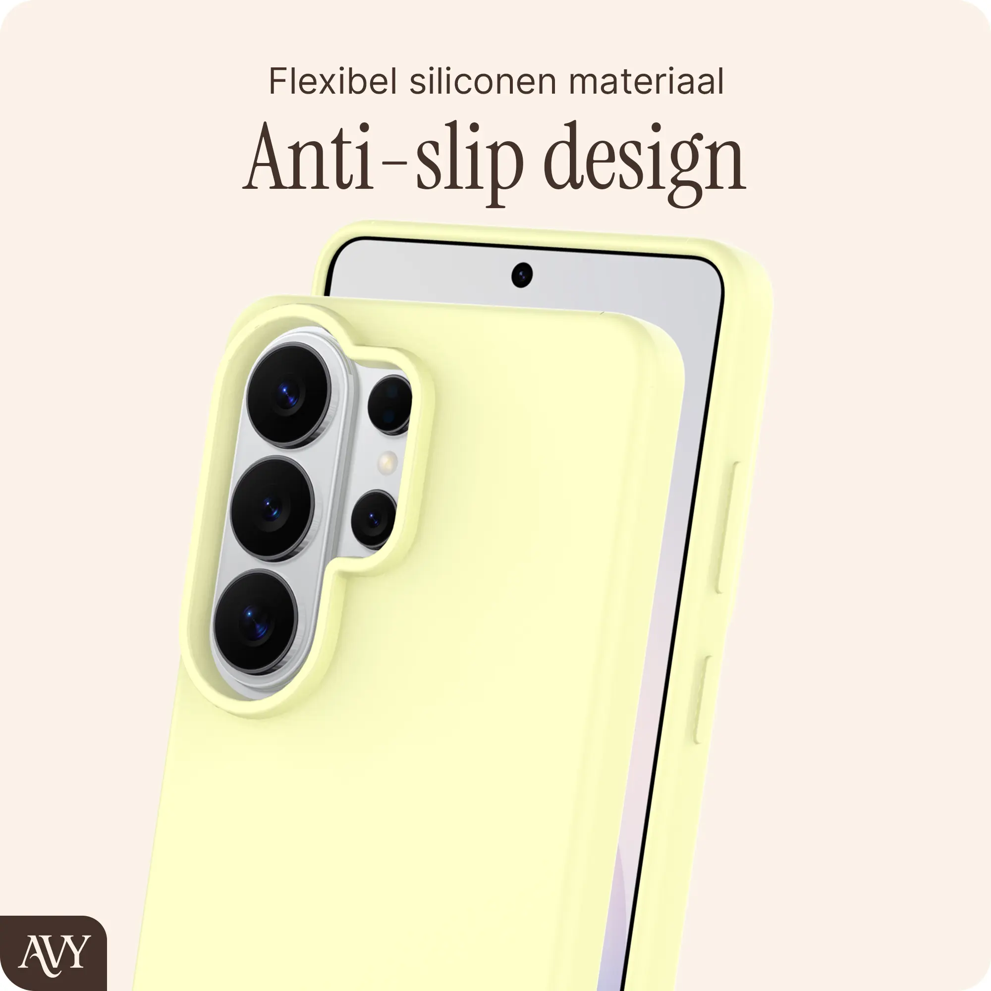 AVY Samsung Galaxy S26 Ultra Hoesje Liquid Silicone met MagSafe Butter Yellow afbeelding 7