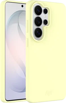 AVY Samsung Galaxy S26 Ultra Hoesje Liquid Silicone met MagSafe Butter Yellow