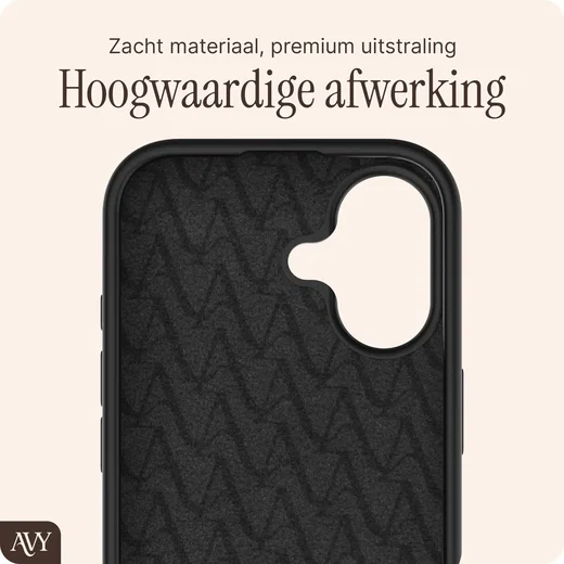 AVY Apple iPhone 17 Hoesje Liquid Silicone met MagSafe Zwart afbeelding 10