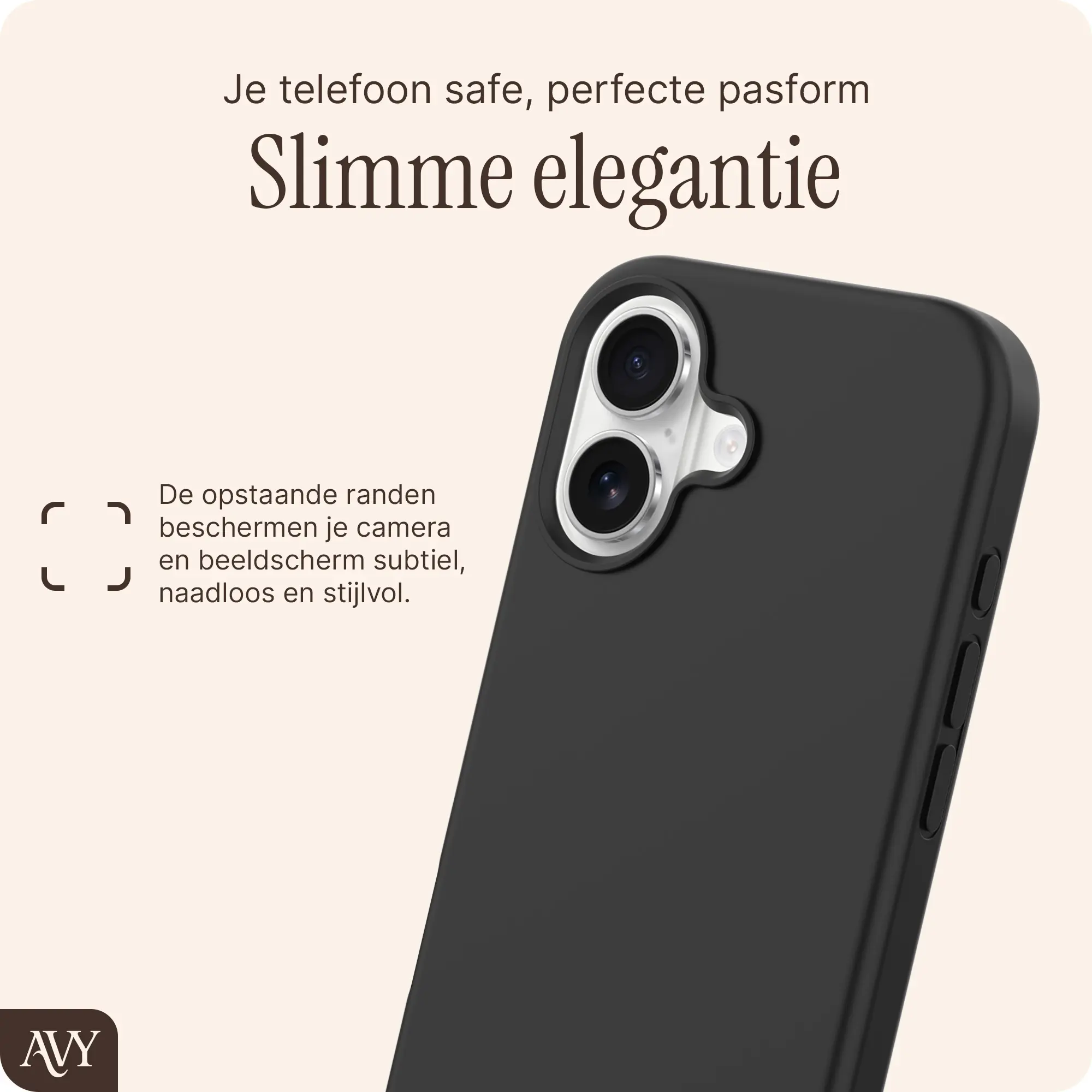 AVY Apple iPhone 17 Hoesje Liquid Silicone met MagSafe Zwart afbeelding 9