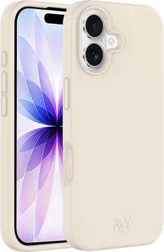 AVY Apple iPhone 17 Hoesje Liquid Silicone met MagSafe Beige