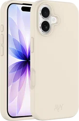 AVY Apple iPhone 17 Hoesje Liquid Silicone met MagSafe Beige afbeelding