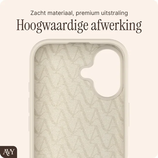 AVY Apple iPhone 17 Hoesje Liquid Silicone met MagSafe Beige afbeelding 10